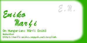 eniko marfi business card
