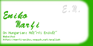 eniko marfi business card